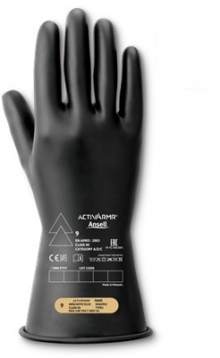 Manusi cauciuc ActivarMR RIG0011Y Ansell, protectie electrica, negru